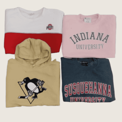 College Sweatshirts & Hoodies Set (10 Pieces)