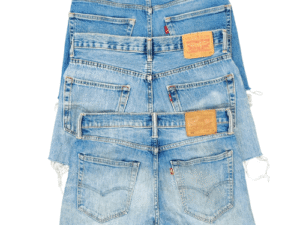Women’s Levi’s Mix Code Shorts in vintage-modern blend. Grade AB condition, sizes 28 to 36, only 10 pieces in stock. Exclusive at Thrift Kings!